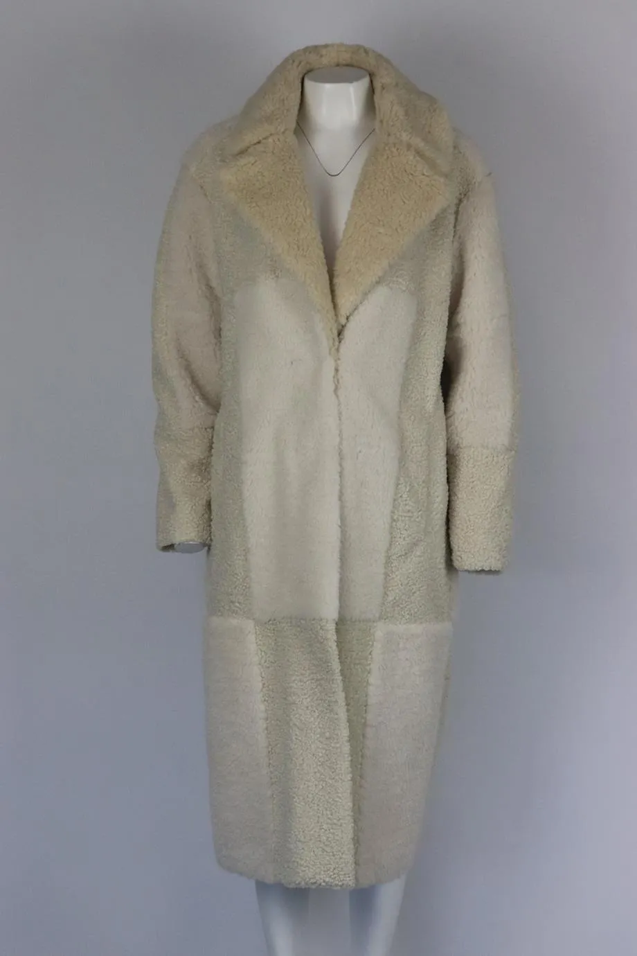 A.L.C. OVERSIZED FAUX SHEARLING COAT MEDIUM