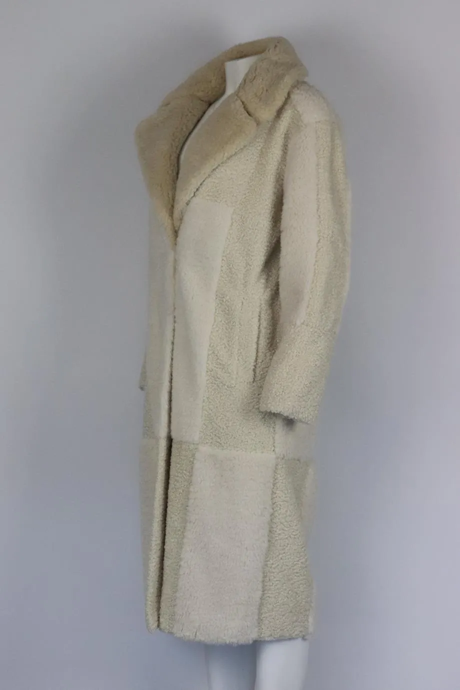 A.L.C. OVERSIZED FAUX SHEARLING COAT MEDIUM