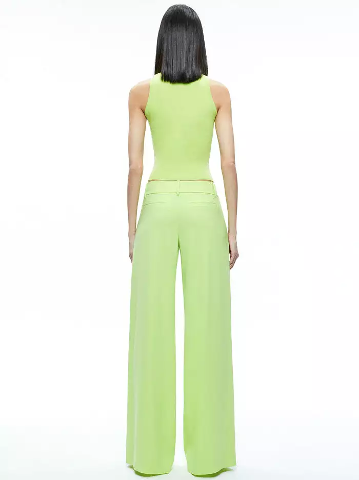 Alice + Olivia - Tonita Ribbed Tank - Sharp Green