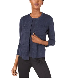 Anne Klein Womens Pocket Cardigan Sweater