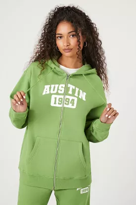 Austin Graphic Fleece Zip-Up Hoodie