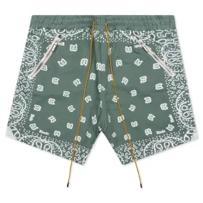 Bandana Shorts - Sage