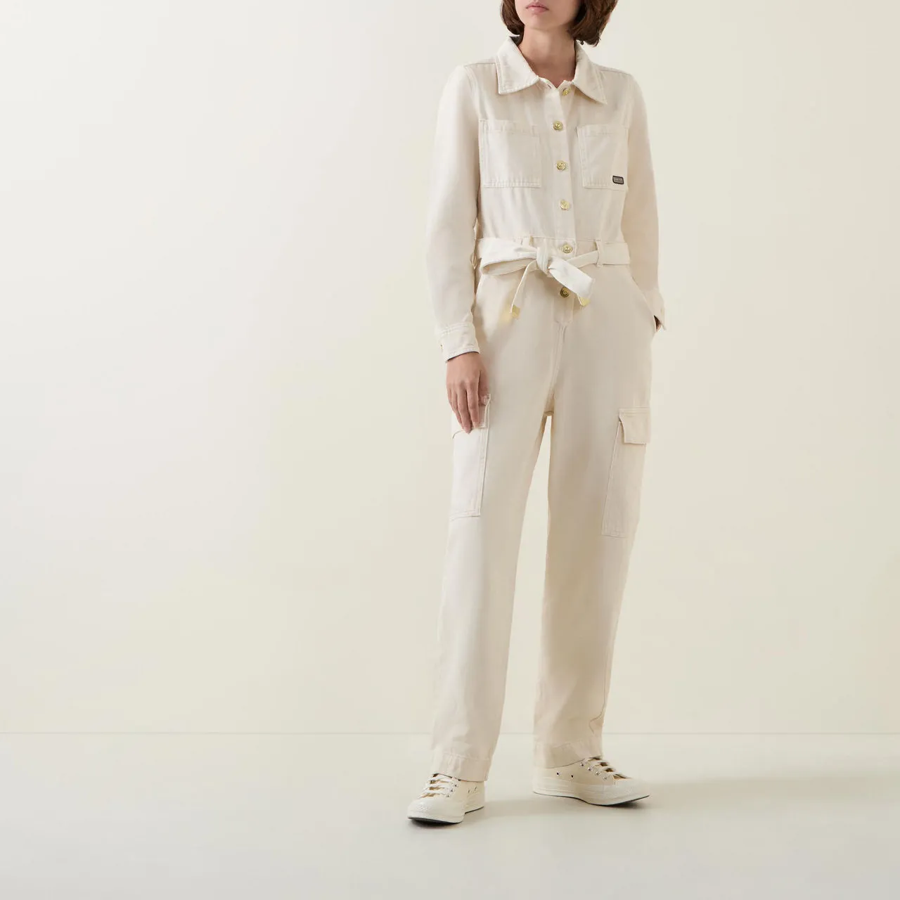 BARBOUR INTERNATIONAL Hamilton Cargo Jumpsuit - Cream