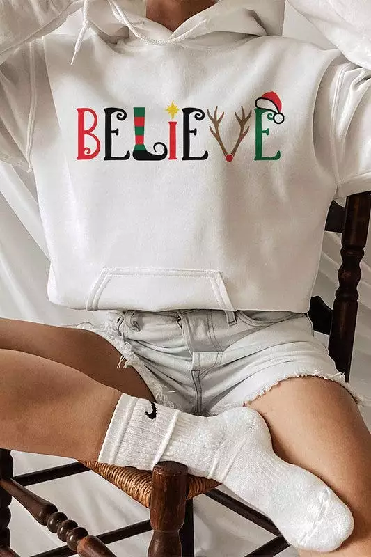 Believe Christmas Graphic Hoodie