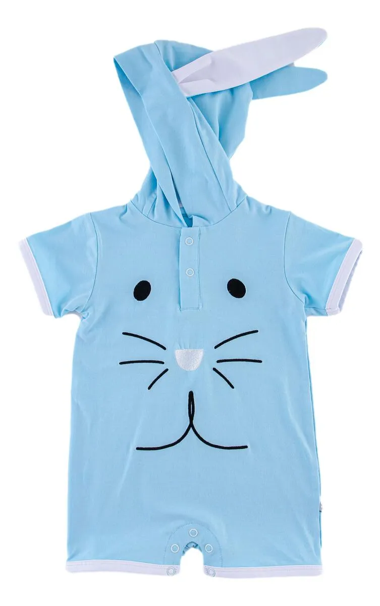 Birdie Bean Blue Bunny Hooded Shortie Romper – FINAL SALE