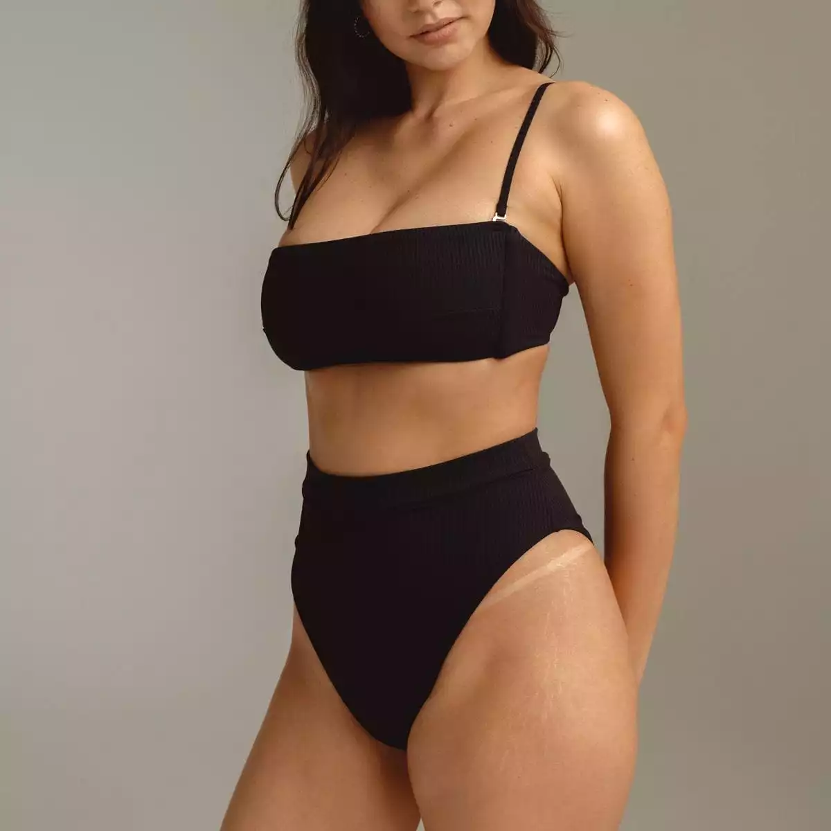 Black Rib Paulina Bikini Bottom