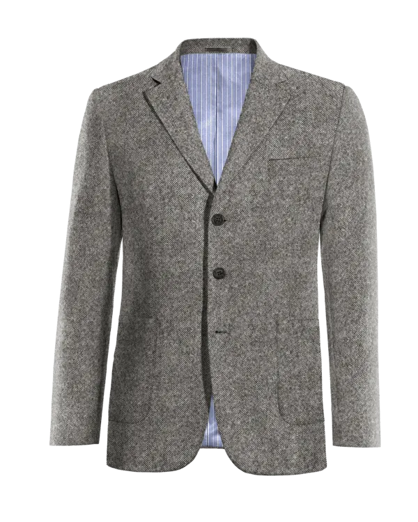  Blazer gris claro de donegal tweed edición limitada de 3 botones