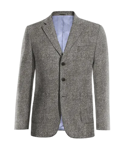  Blazer gris claro de donegal tweed edición limitada de 3 botones