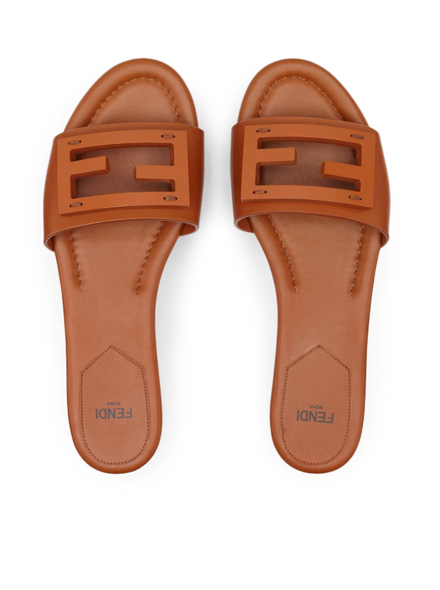 Brown leather baguette slide