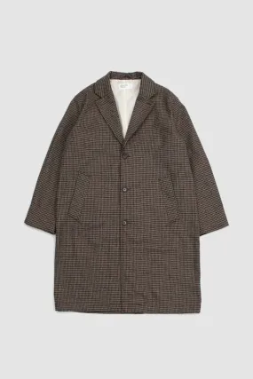 Carde Tweed Top Coat - Stone/Navy