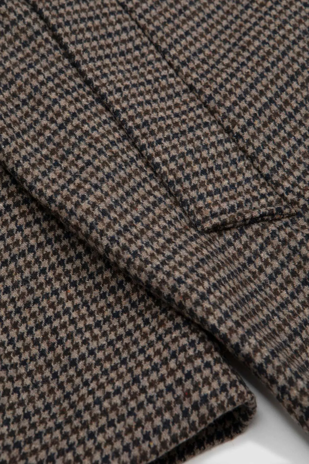 Carde Tweed Top Coat - Stone/Navy