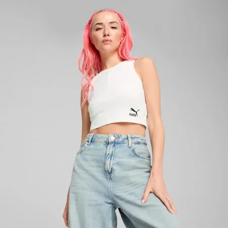 CLASSICS Ribbed Women's Crop Top | PUMA White | PUMA Shop All Puma | PUMA 