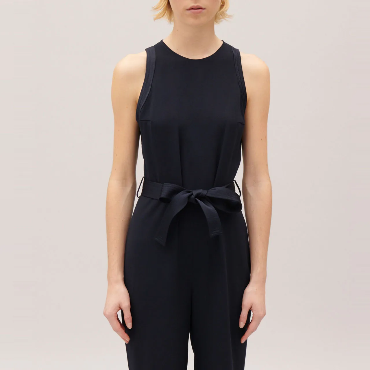 CLAUDIE PIERLOT The Sustainable Edit Straight-Fit Belted Jumpsuit - Blue