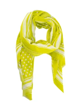 Cobo Pois Quadra Scarf Lime 