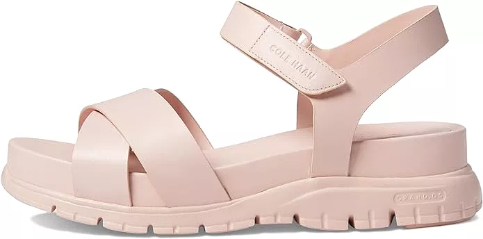 Cole Haan Zerogrand Sandal II Rose Smoke Ankle Strap Open Toe Flats Sandals