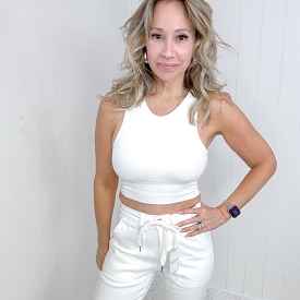 Creamy White Seamless Ribbed Tank Top