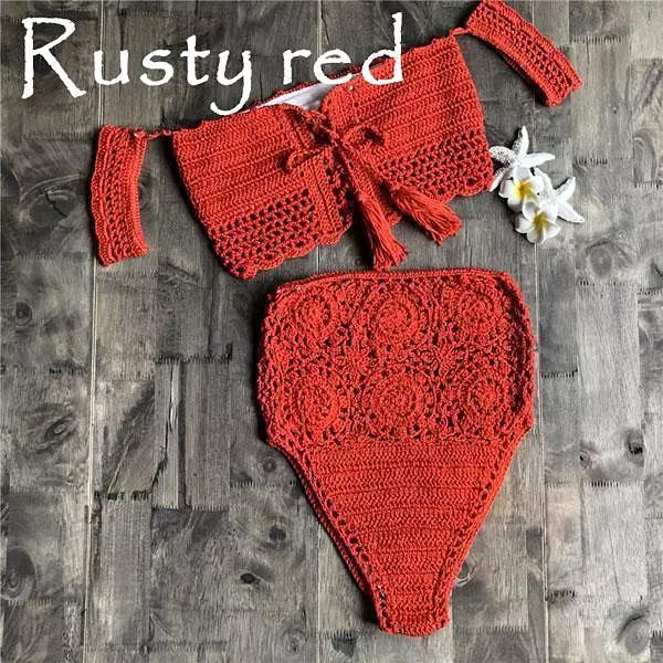 Crochet Bandeau Bikini Set