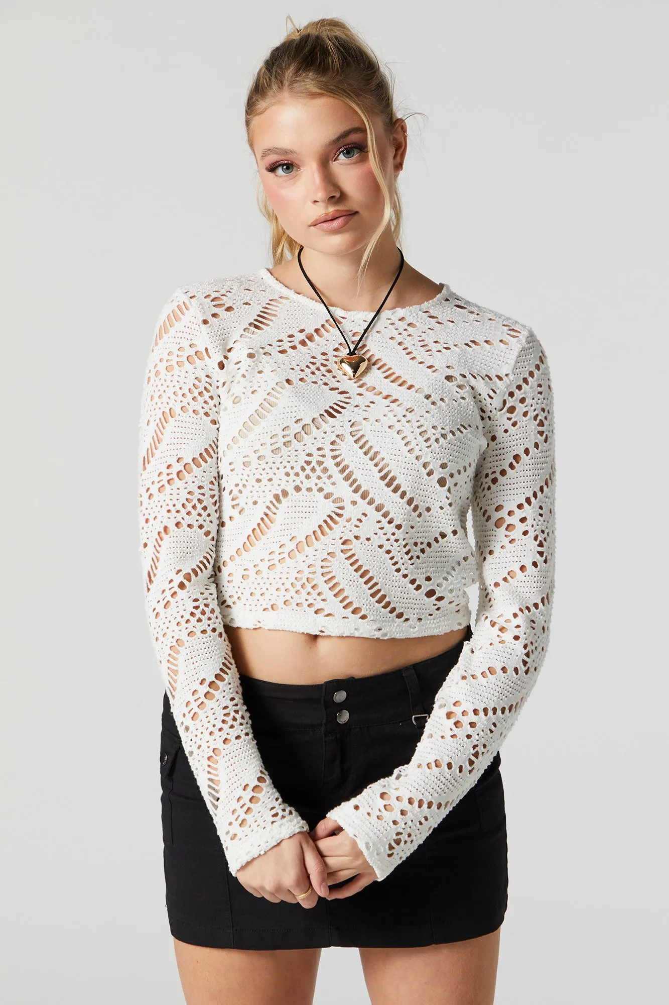 Crochet Long Sleeve Top