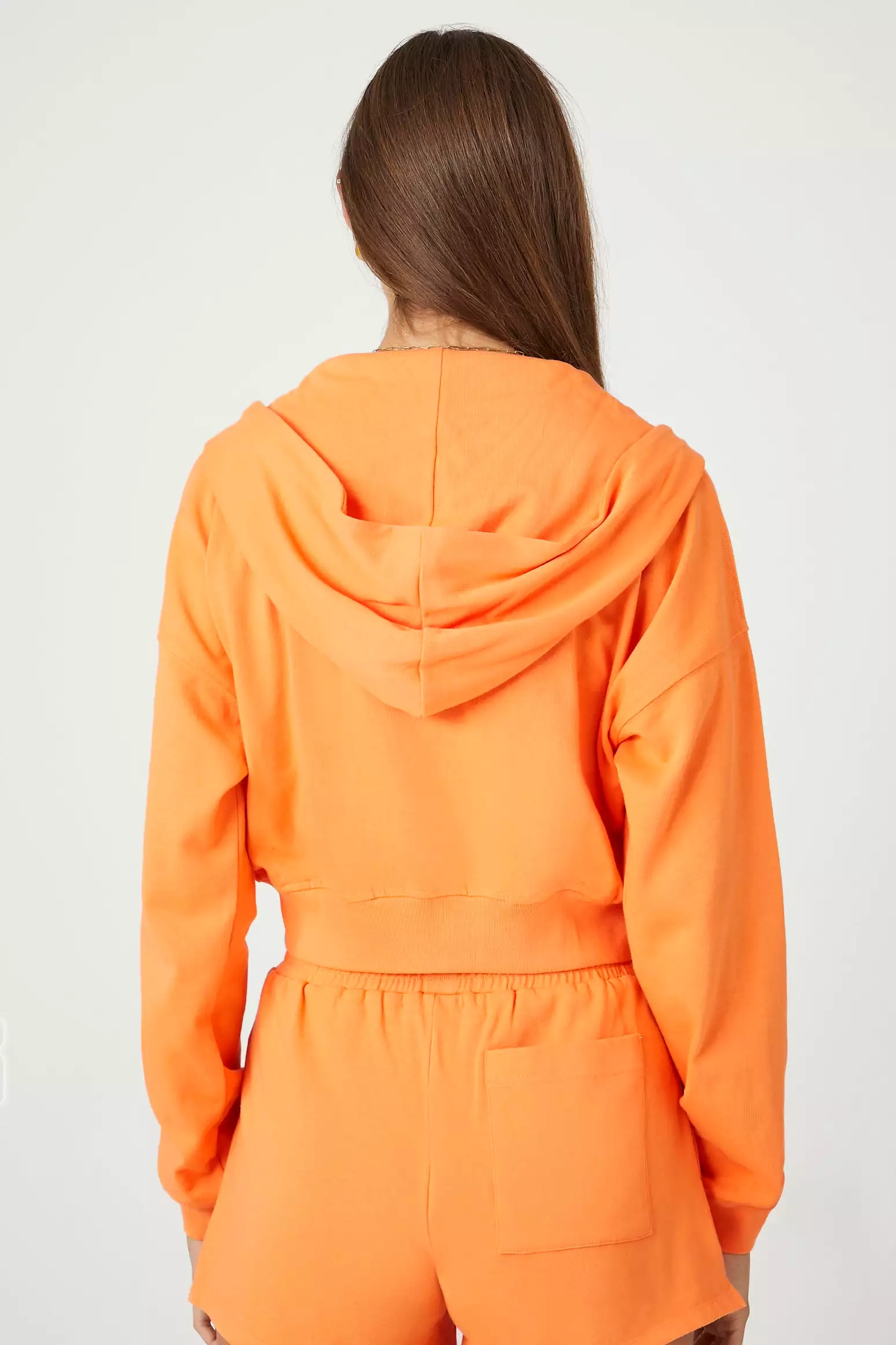 Cropped Zip-Up Hoodie