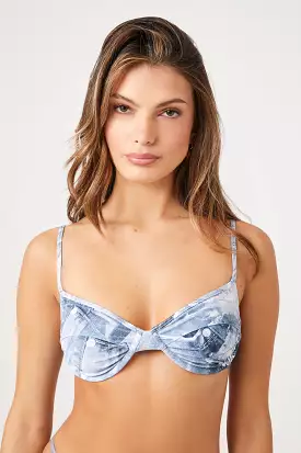 Denim Underwire Bikini Top