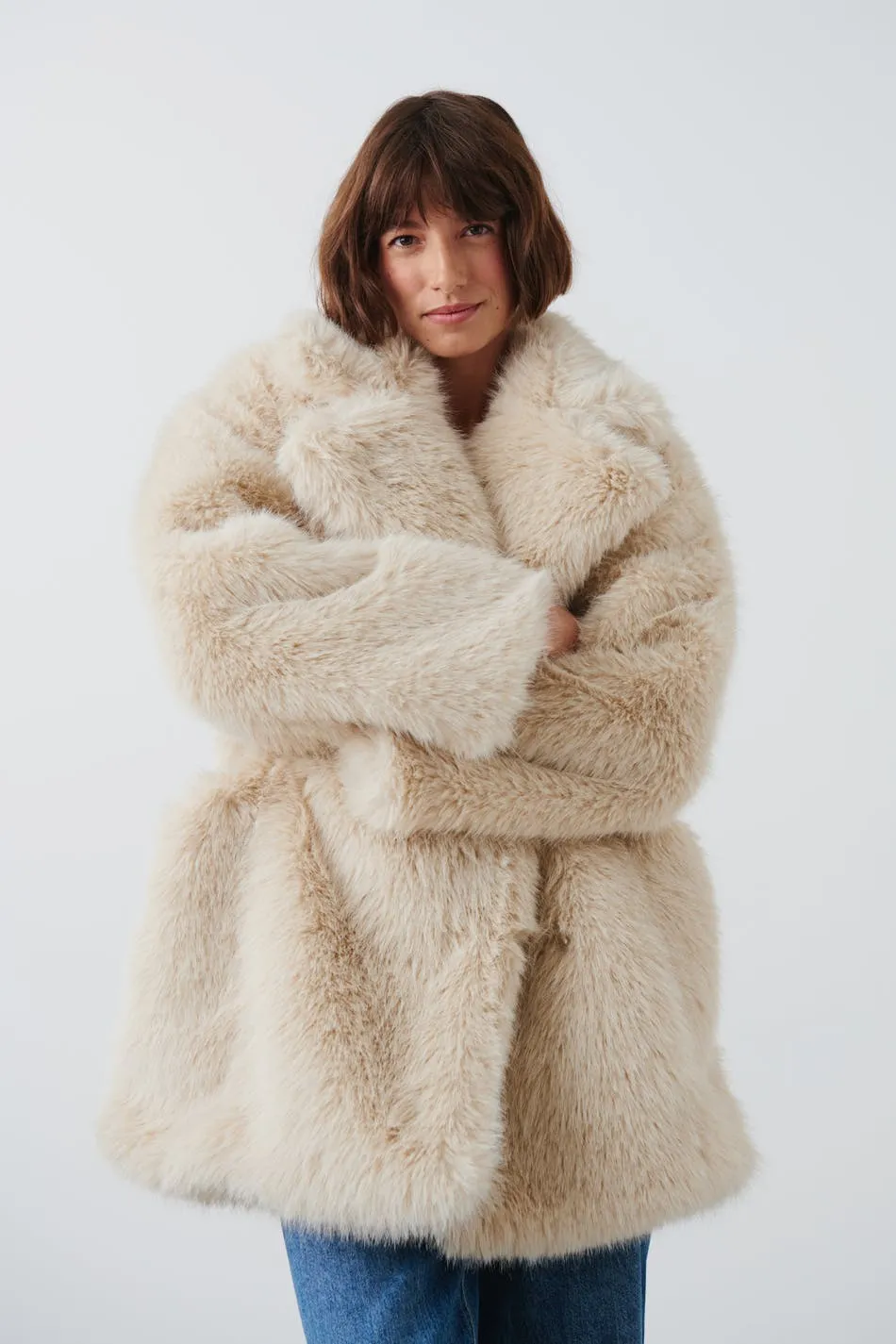 Faux fur jacket