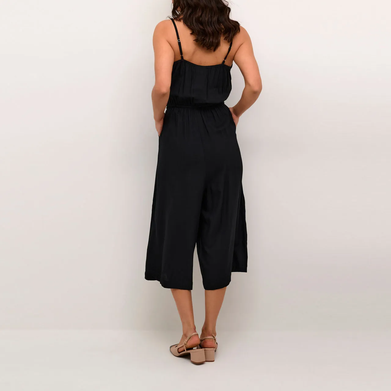 KAFFE ONLINE EXCLUSIVE Elmi Cropped Jumpsuit - Black