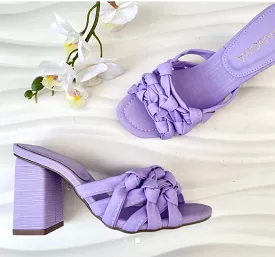 Knot wide heel - lilac