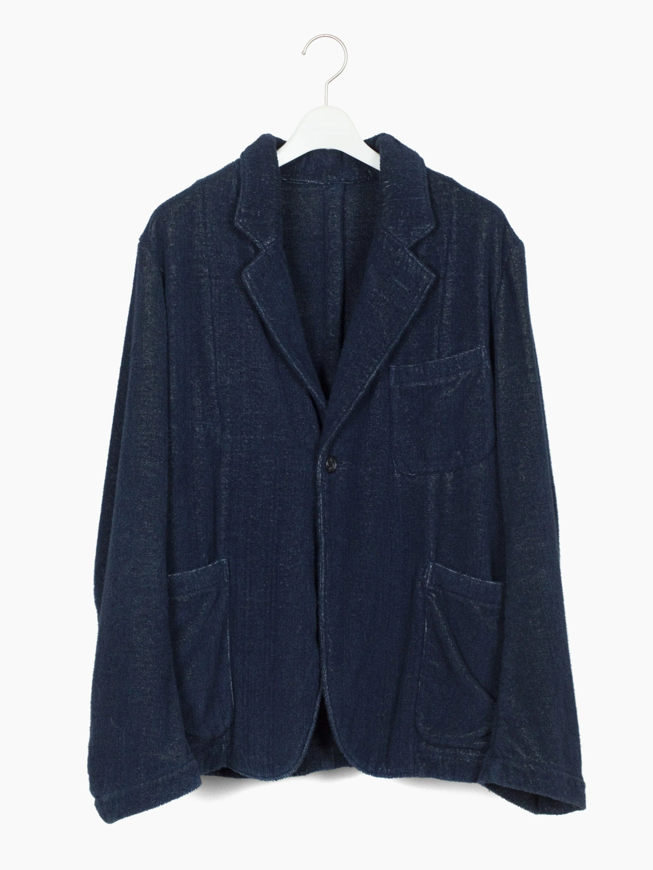 Kozaburo SS20 Doubleface Indigo Pile Unlined SB Jacket