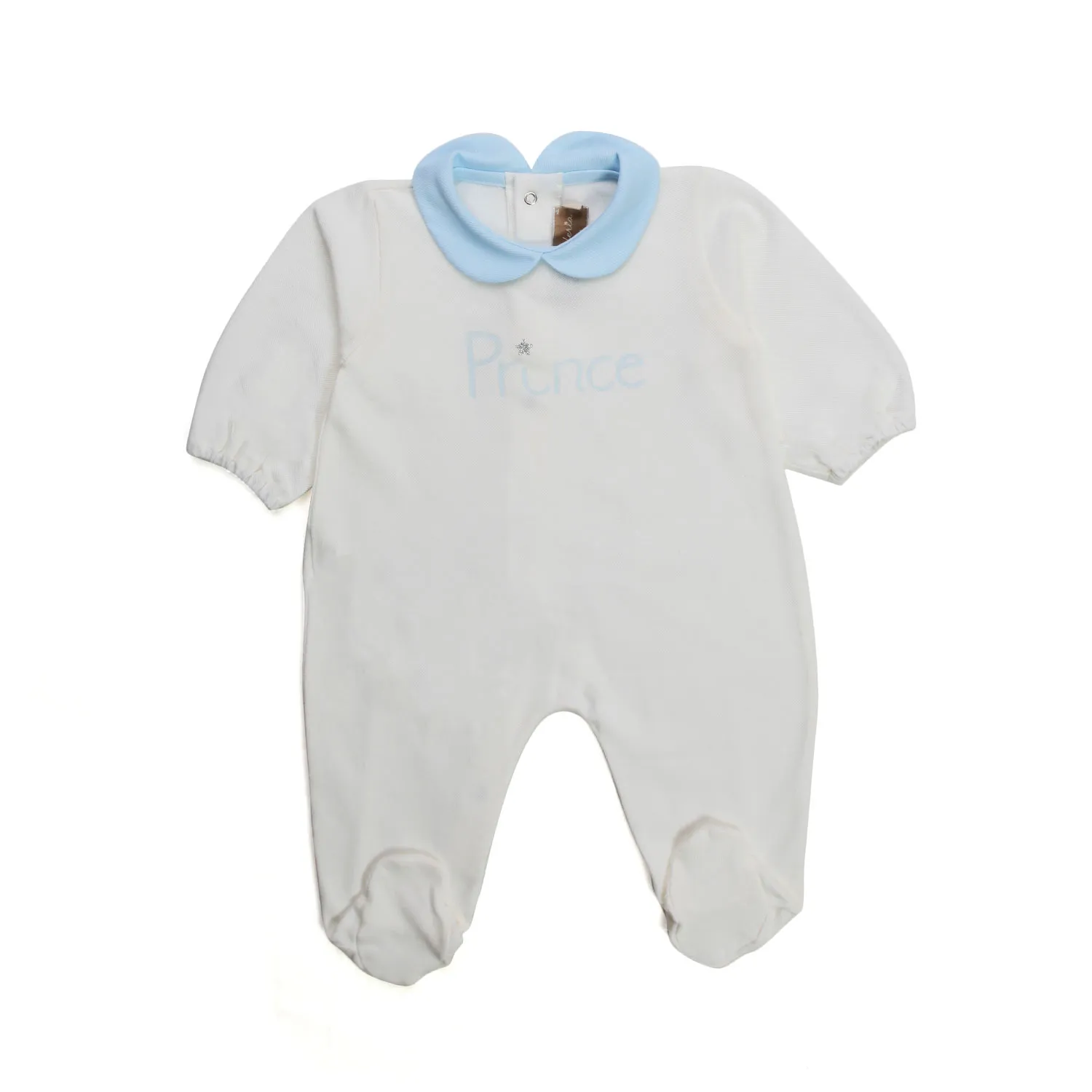 La Stupenderia Prince White Romper For Baby Boy