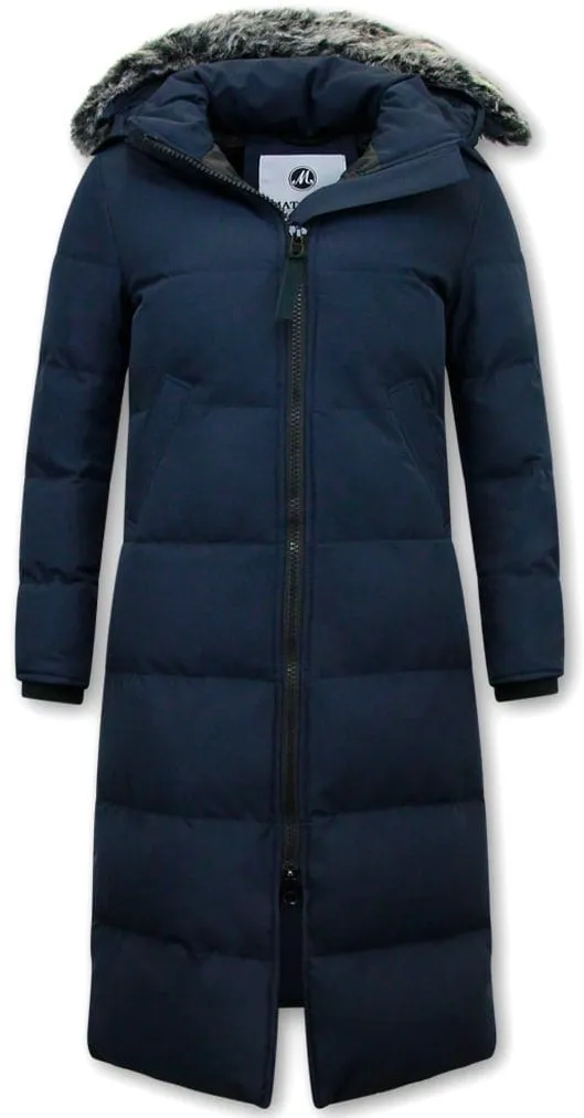 Ladies Padded Winter Coat Long Blue| NEW |