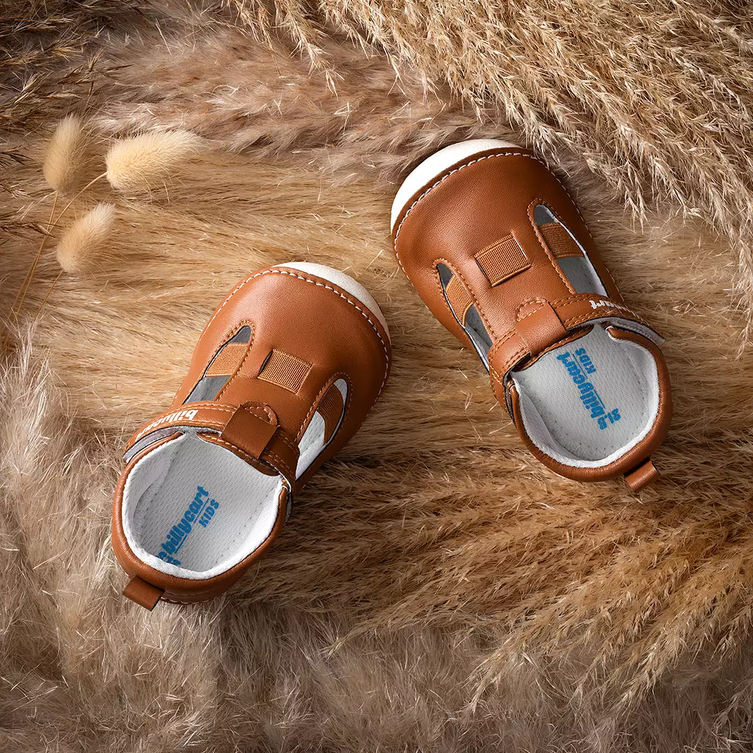 LONDON WIDE tan baby and toddler sandals