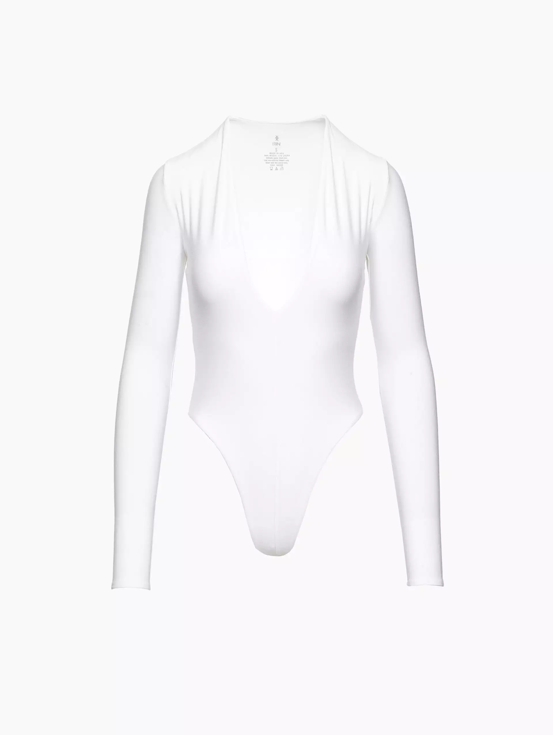 Long Sleeve Deep V Bodysuit