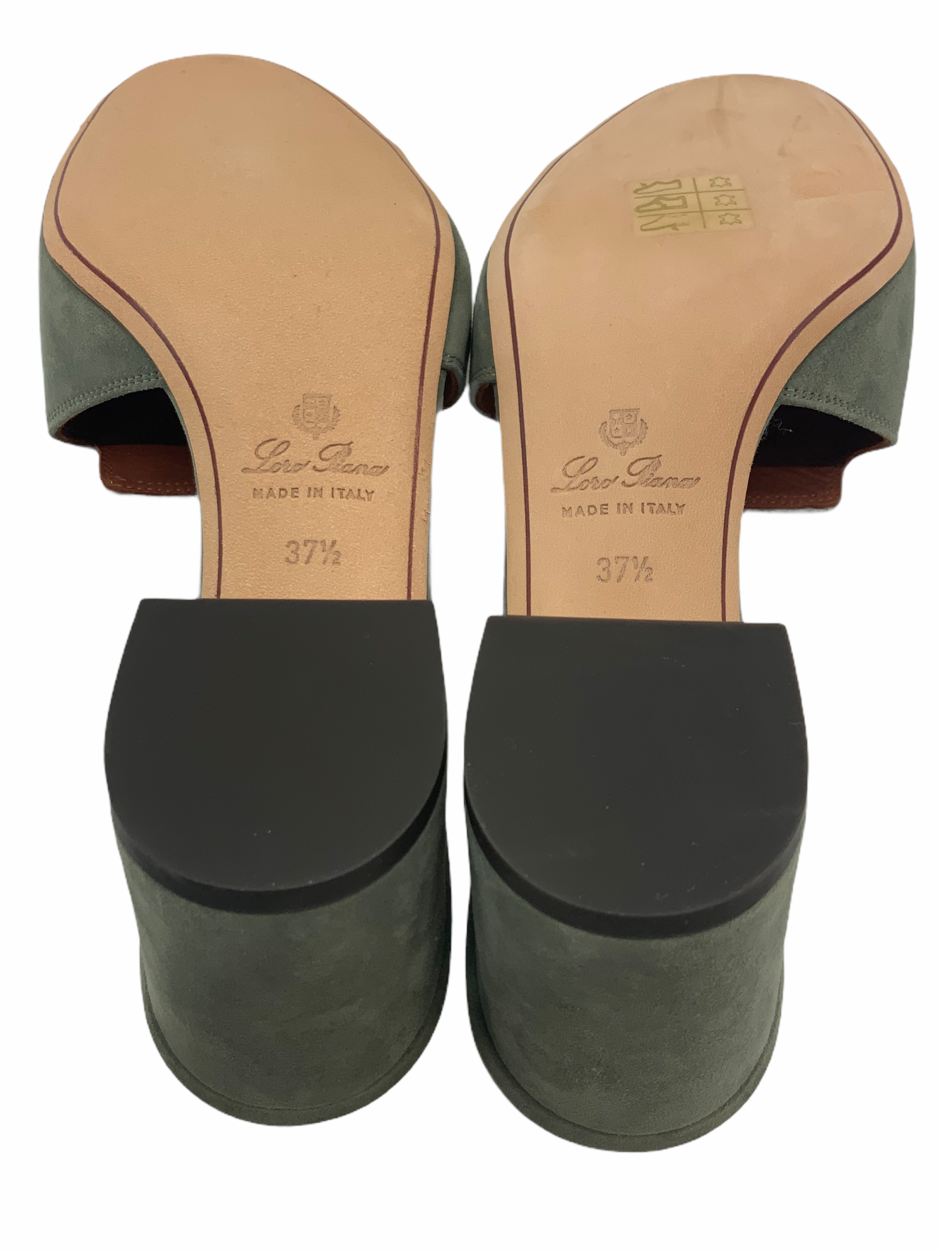 Loro Piana My Charm Suede Slide Mules Size 7.5