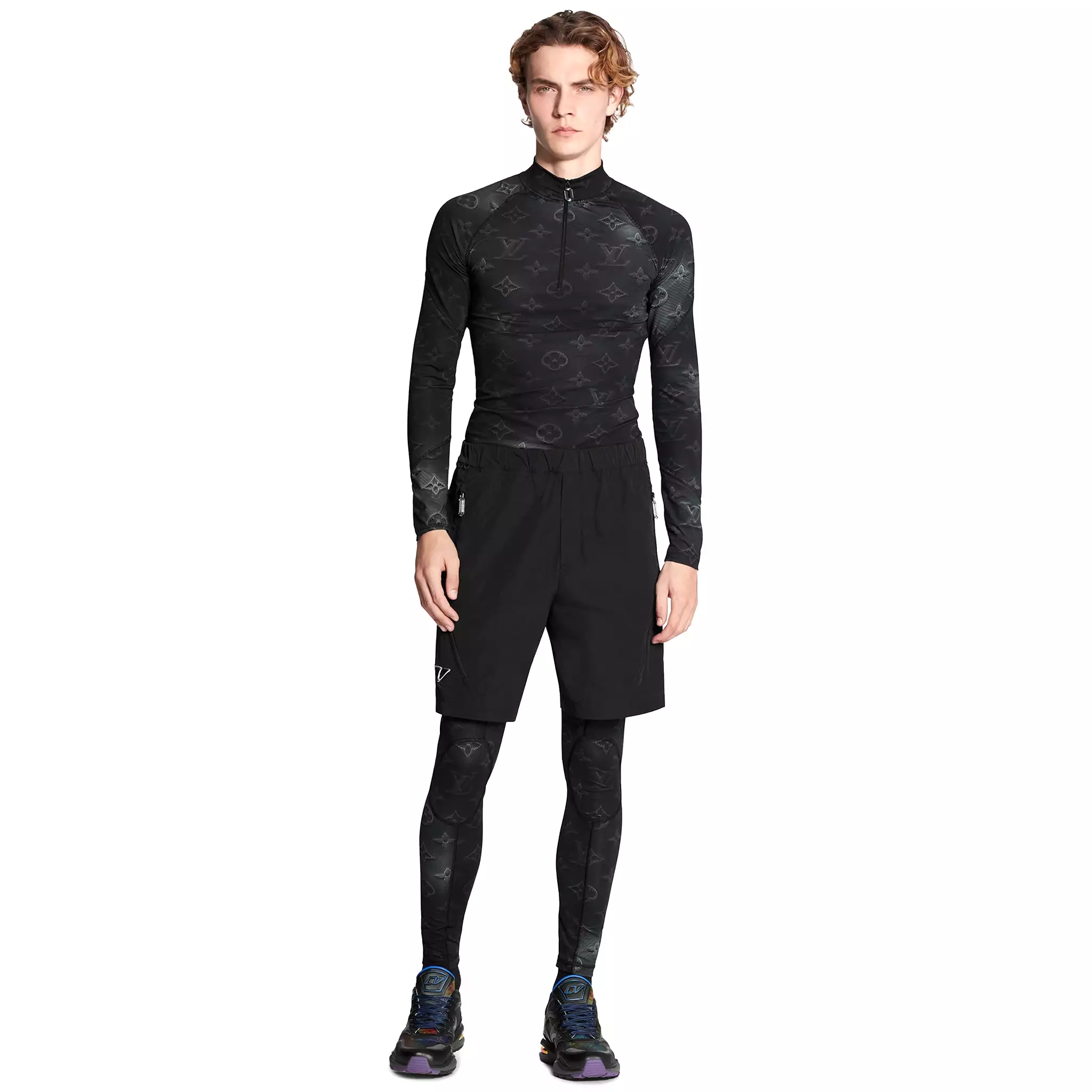 Louis Vuitton 2054 Technical Half Zip Long-Sleeved Top