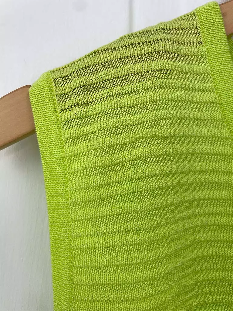 Malissa J Ribbed Knitted Top - Lime