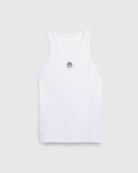 Marine Serre – Moon Logo Ribbed Jersey Tank Top White | Highsnobiety Shop