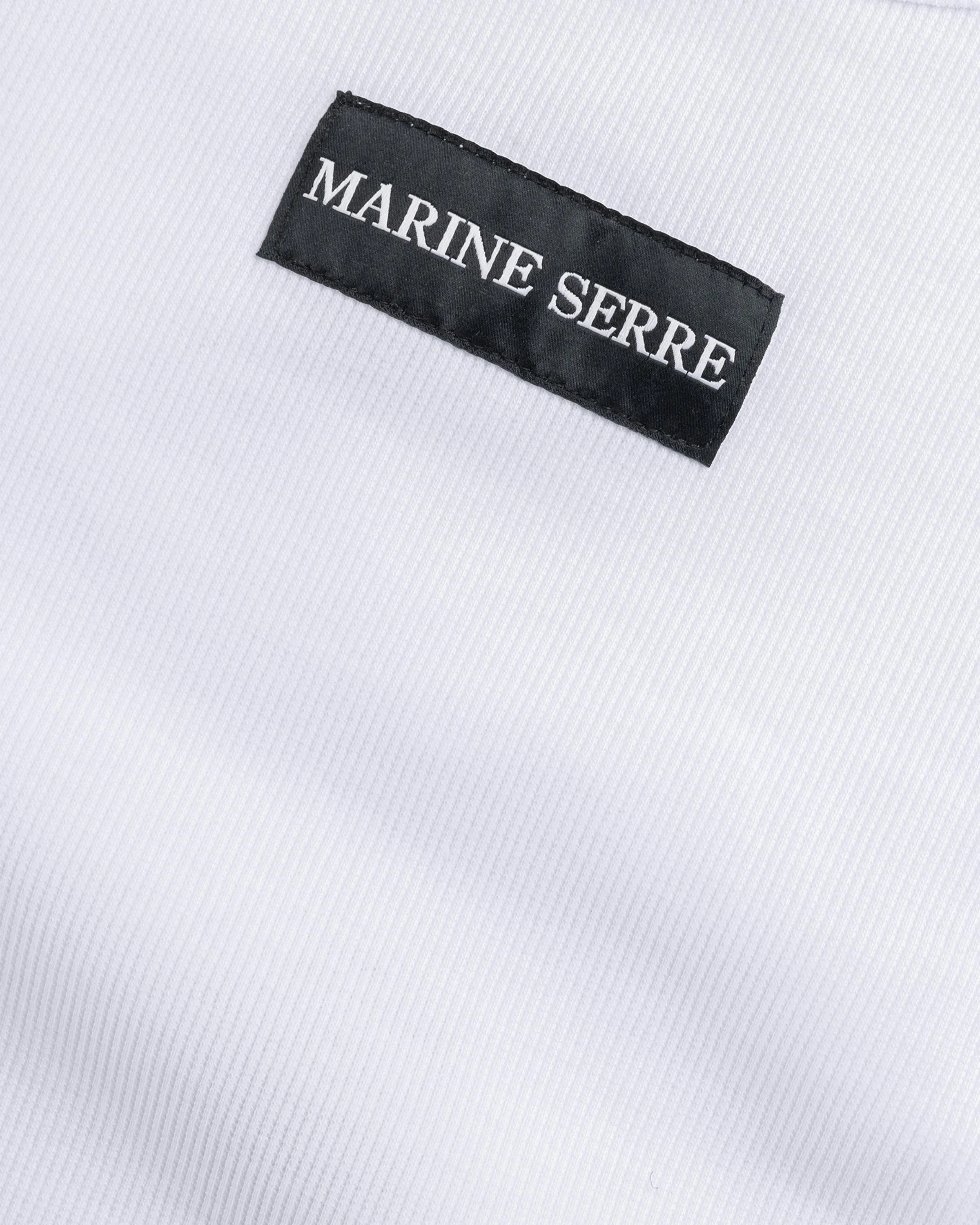 Marine Serre – Moon Logo Ribbed Jersey Tank Top White | Highsnobiety Shop