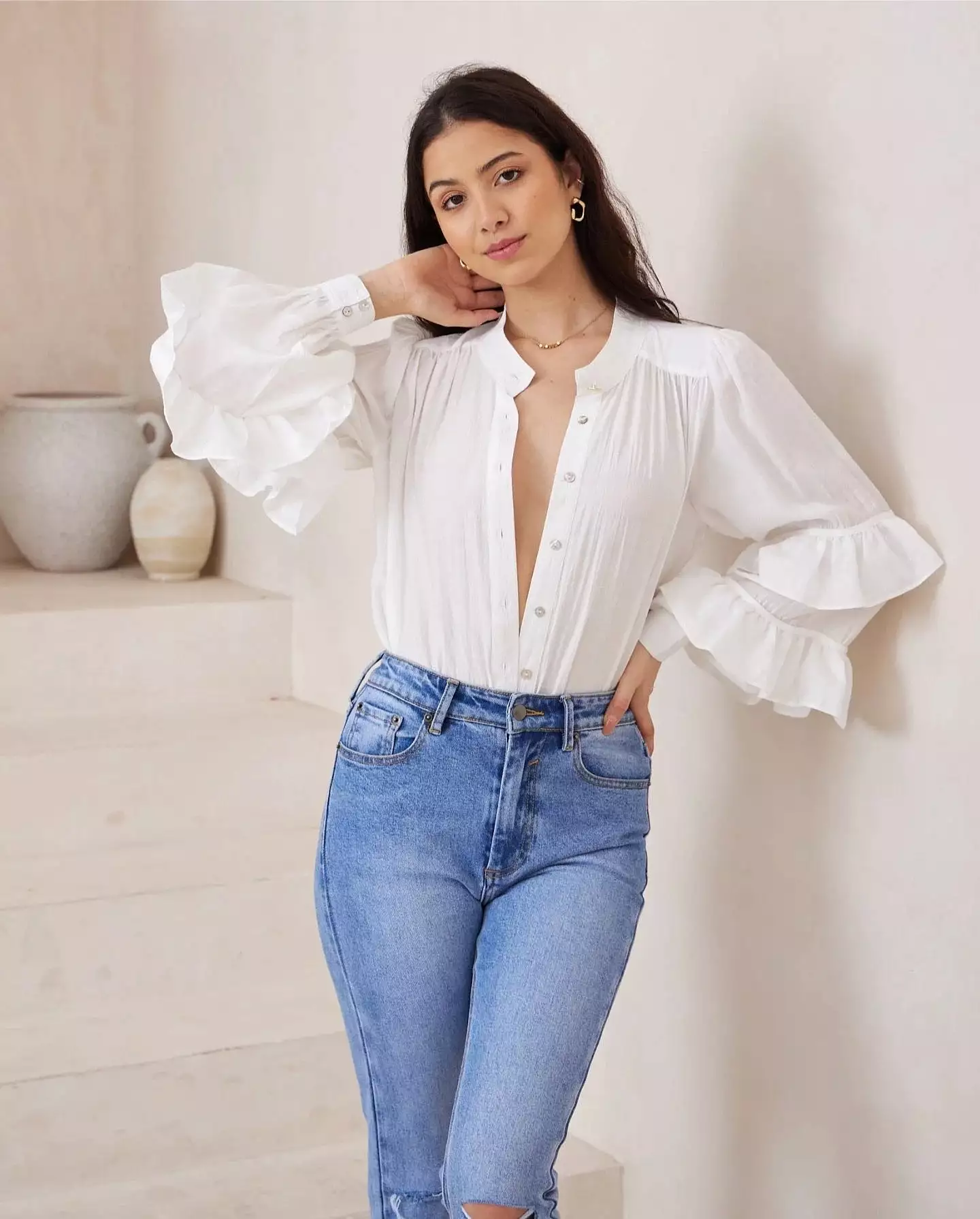 Matilda Bohemian Blouse - White