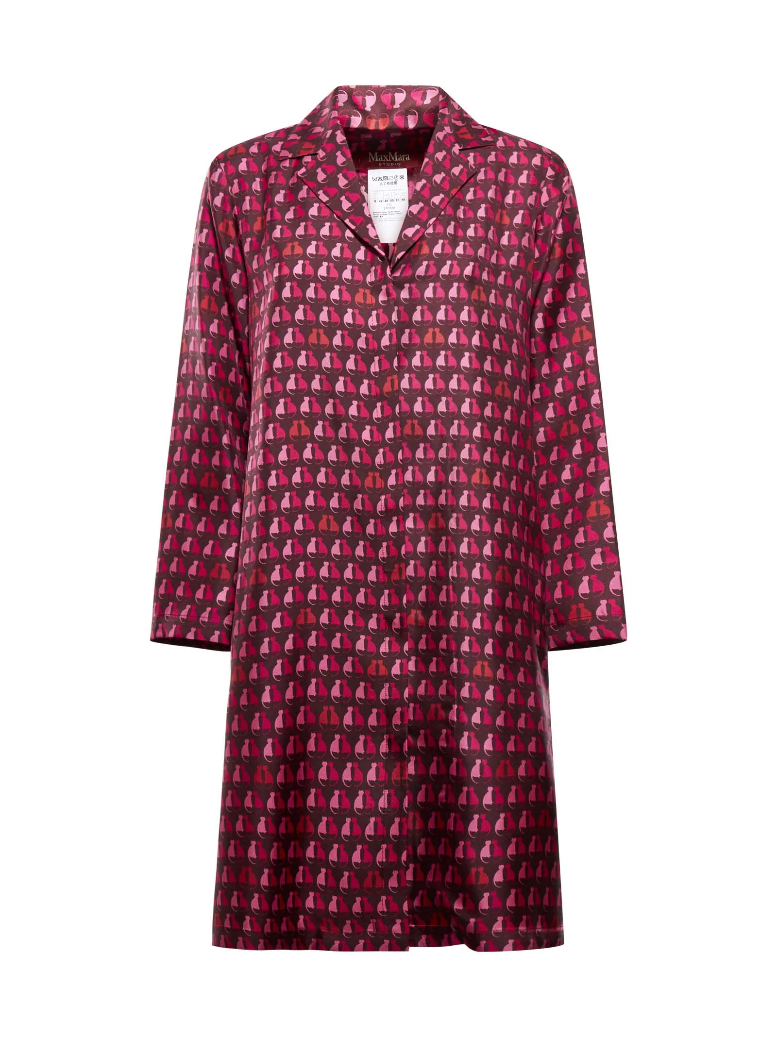 Max Mara Studio All-Over Patterned Long-Sleeved Top