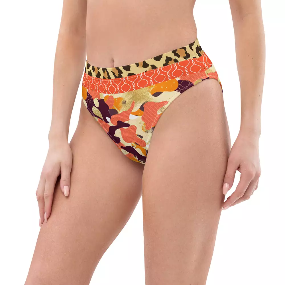 Me So Leopard Eco-Poly High-waisted Bikini Bottom