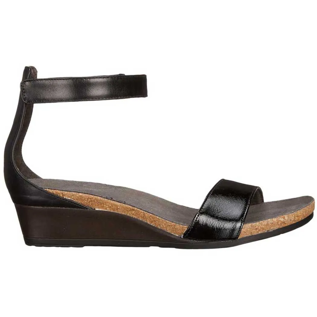 Naot Pixie Sandal Black Luster/ Black Raven/ Black Madras (Women's)