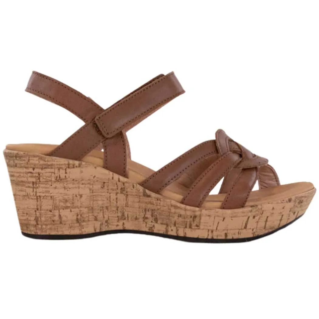 Naot Tropical Wedge Sandal Caramel Leather (Women's)