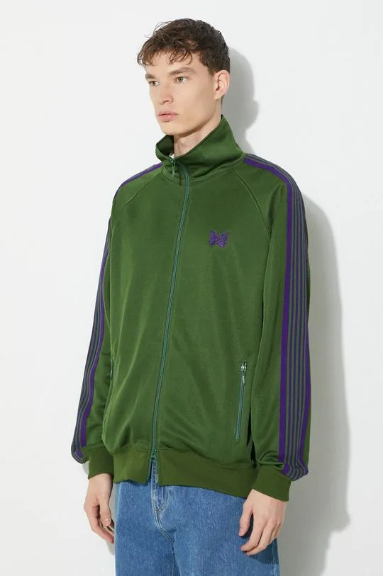 Needles sweatshirt Track Jacket men's green color NS244