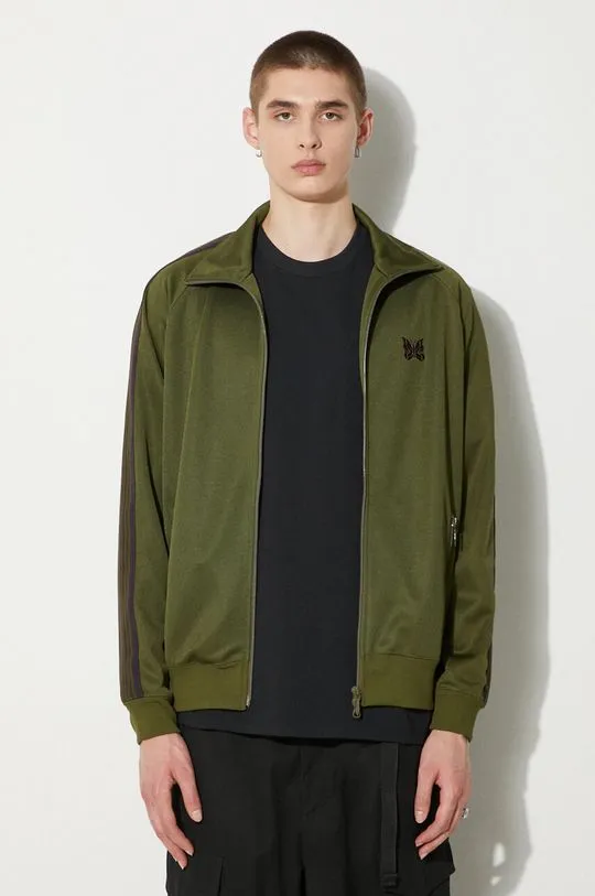 Needles sweatshirt Track Jacket men's green color OT226