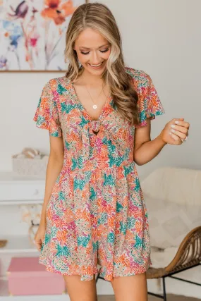 Only With You Floral Romper- Multi-Color