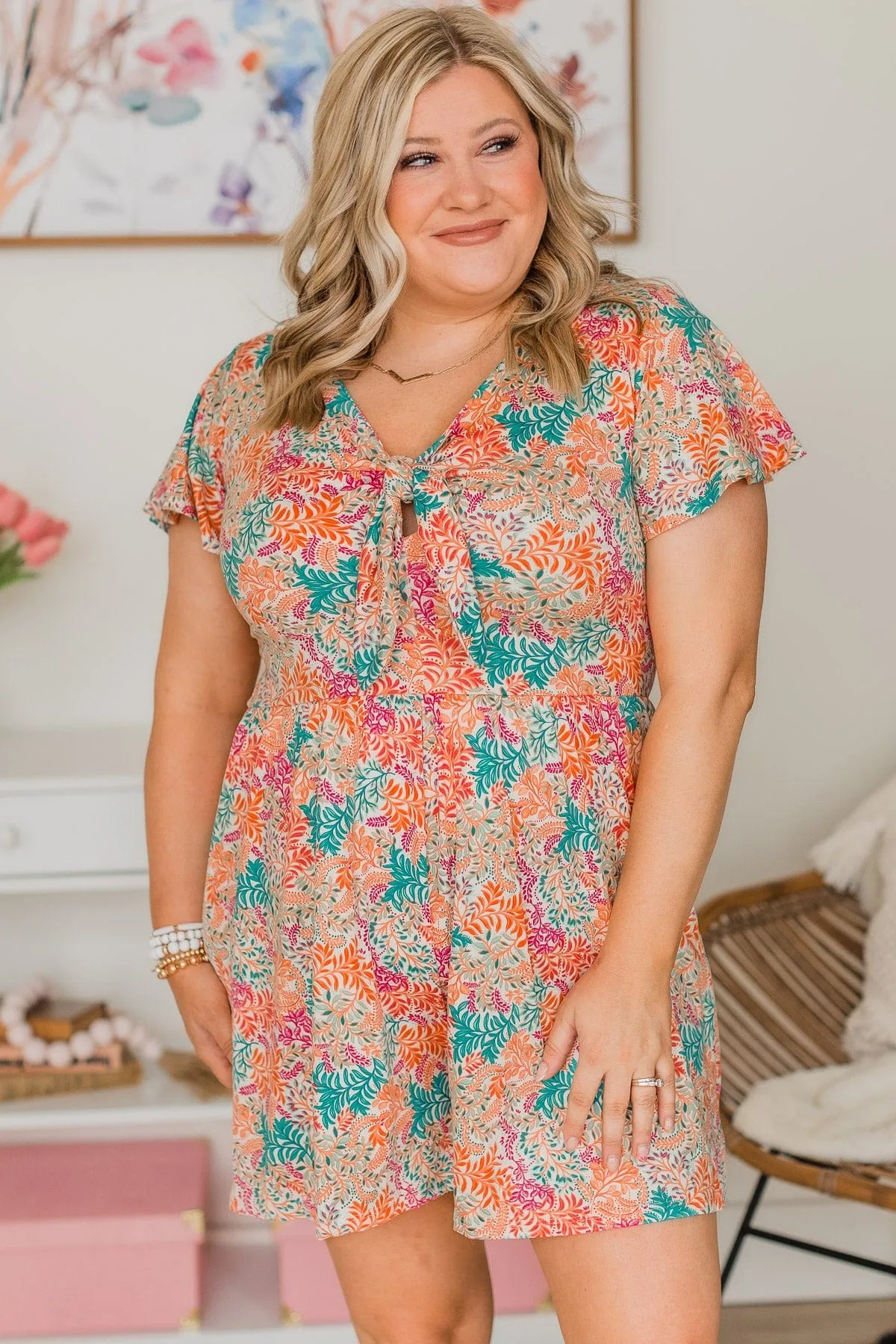 Only With You Floral Romper- Multi-Color