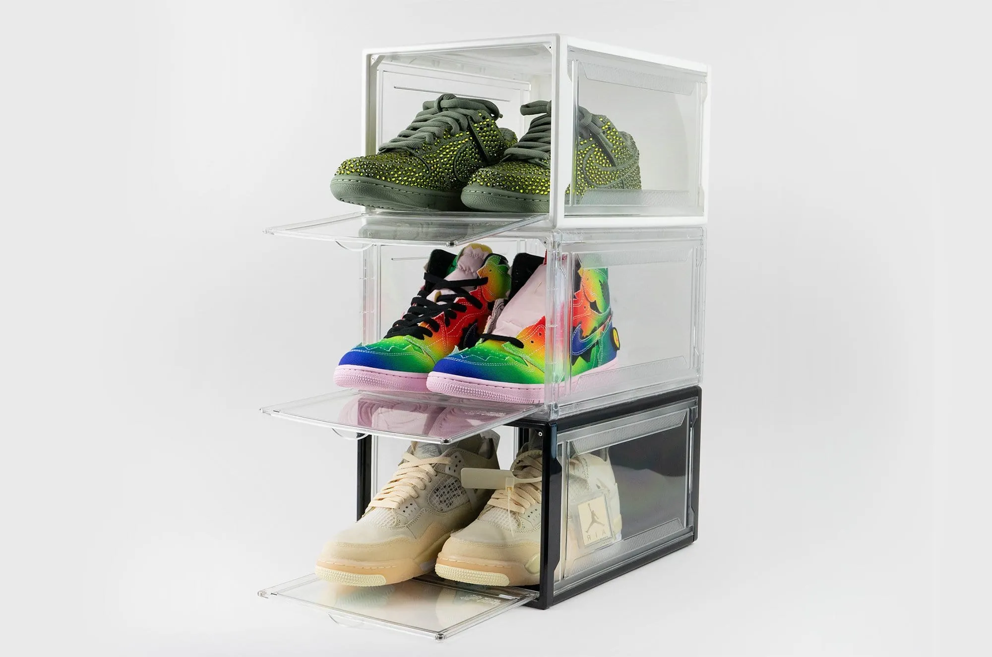 Premium Sneaker Storage Containers Drop Front