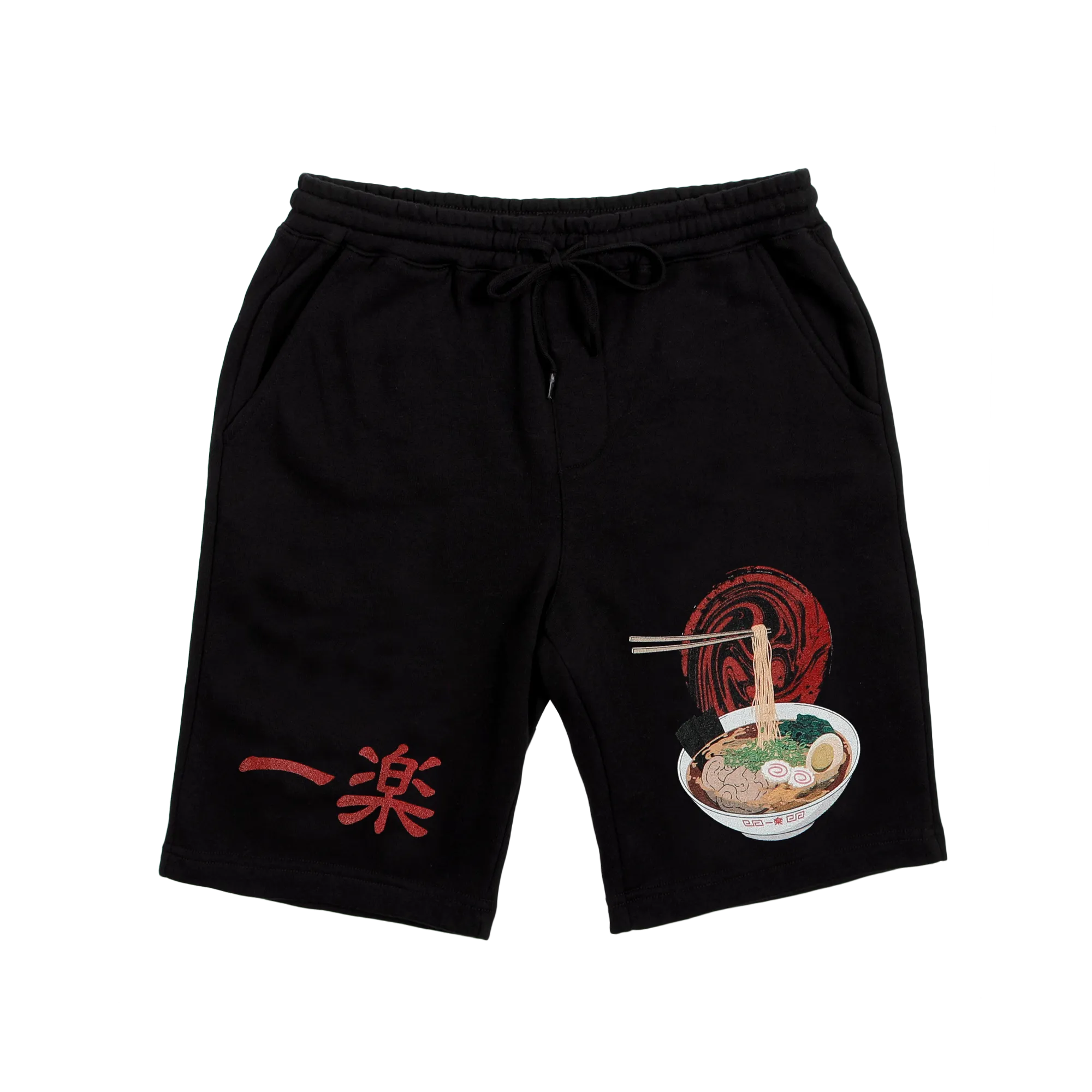 Ramen Ichiraku Black Shorts