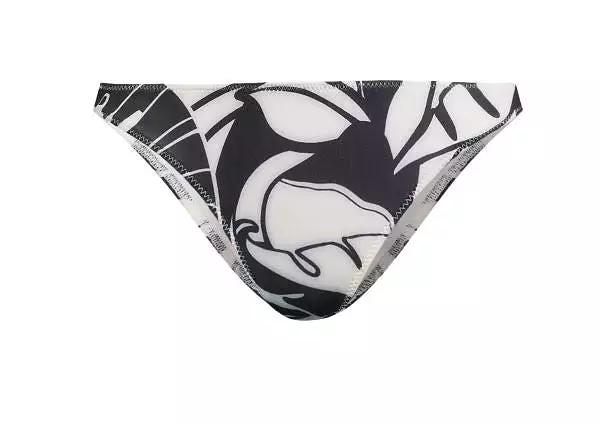 Ramy Brook - Isla Bikini Bottom - Black/White Palm Print