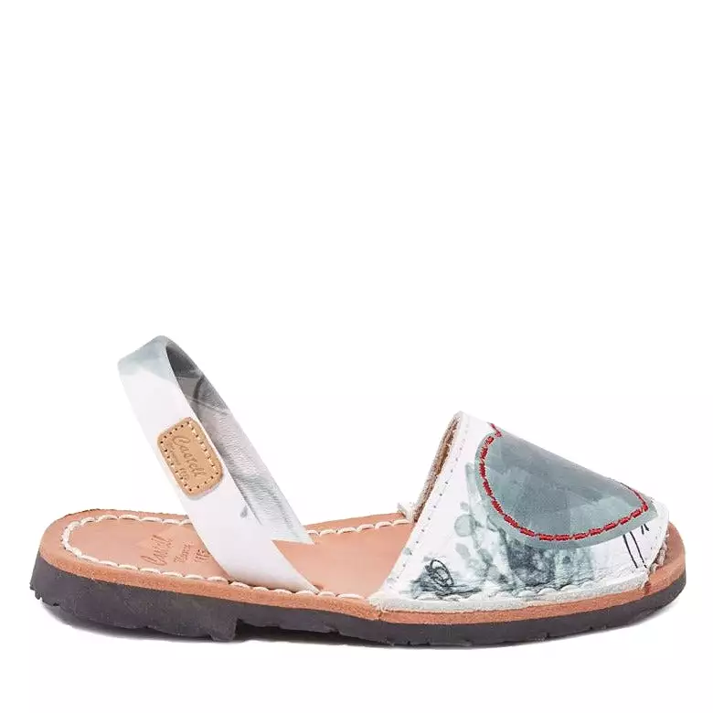 Renewed Leather Open Toe Menorcan Sandal For Kids - Iker 1601